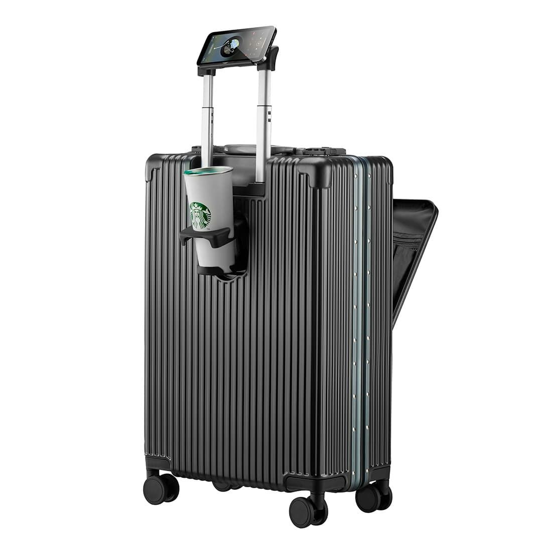 Mala de Viagem Pequena de Bordo em Policarbonato Suécia Maloa Preto