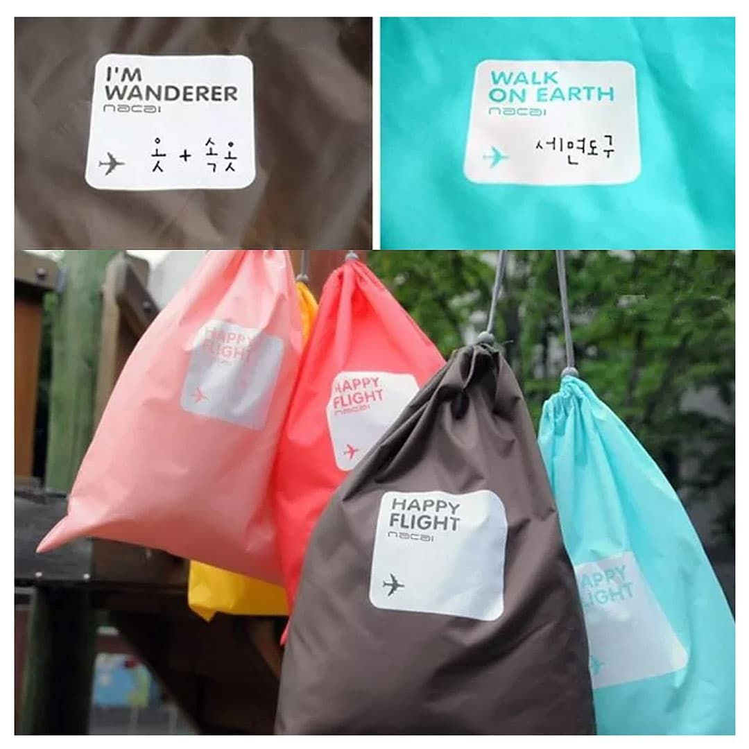 Kit Sacos Organizadores 4 Peças Color Marrom