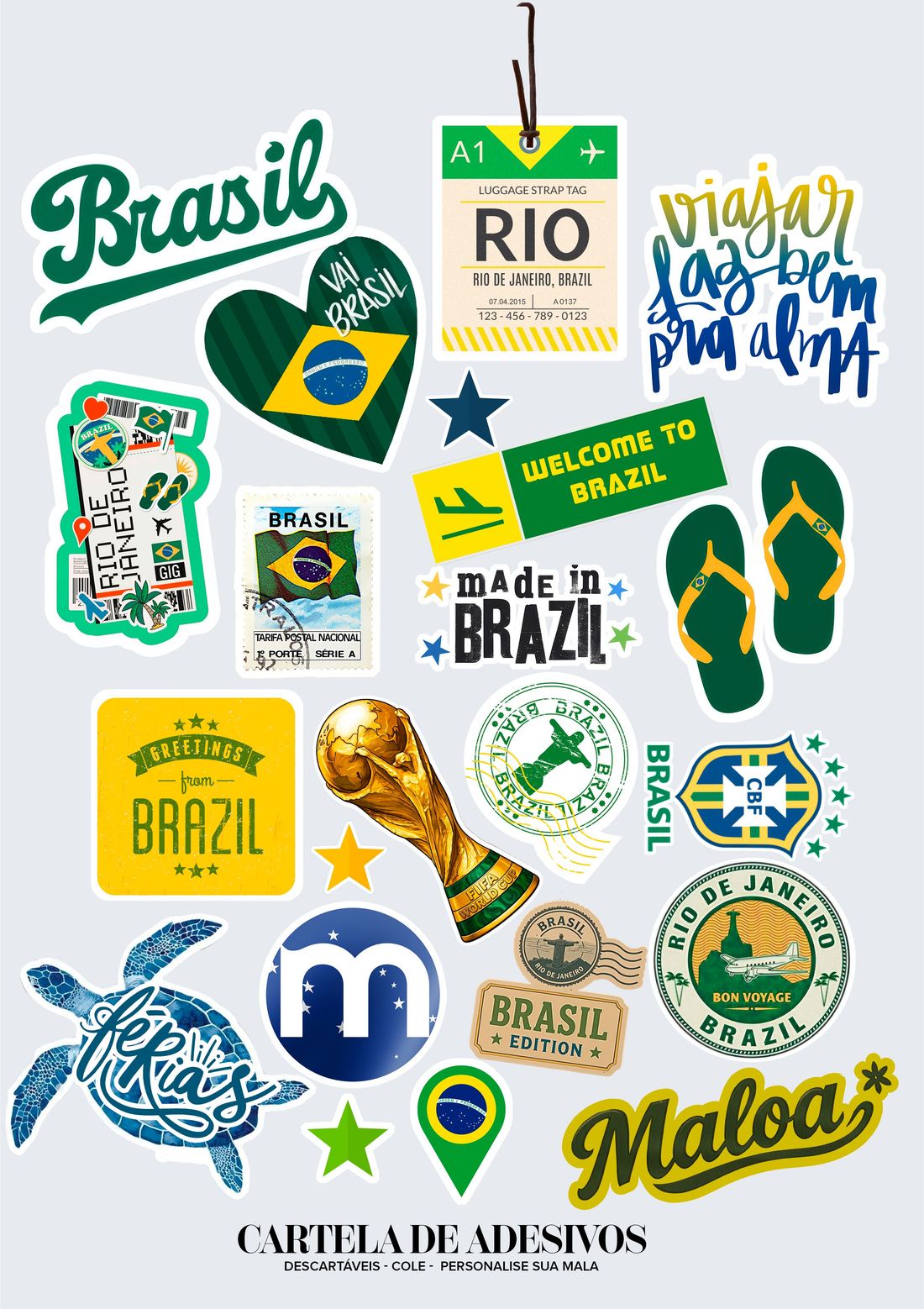 Cartela de Adesivos World Cup 2026
