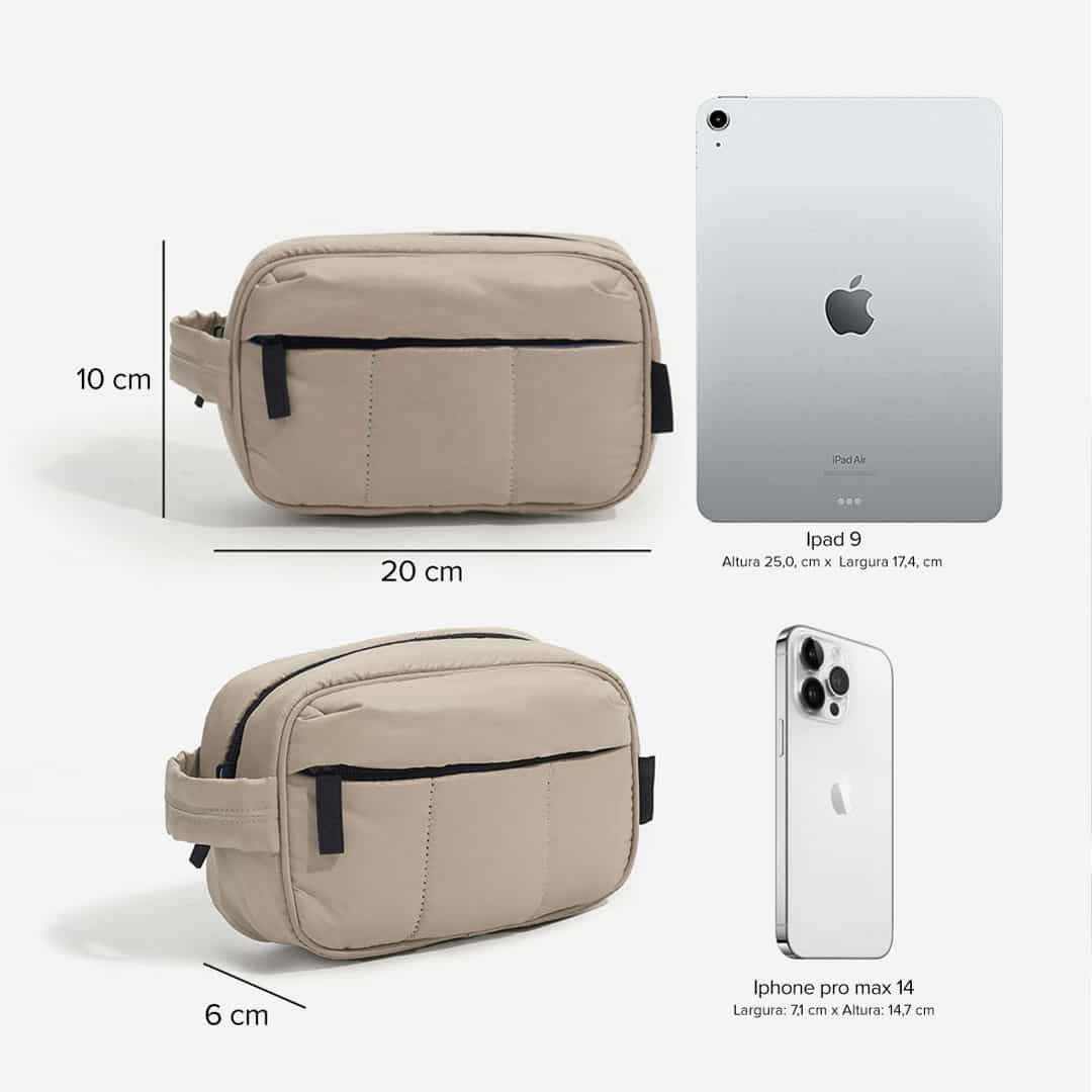 Necessaire Confort Bag Multifuncional Maloa Chocolate