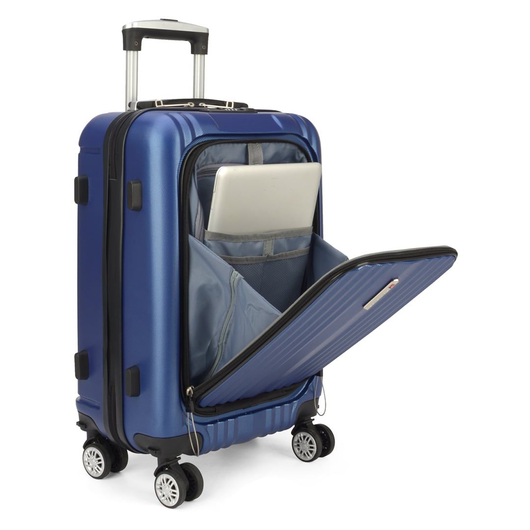 Mala de Viagem Pequena de Bordo 10kg Porta Notbook Argos Azul Mala de Viagem Pequena de Bordo 10kg Porta Notbook Argos Azul