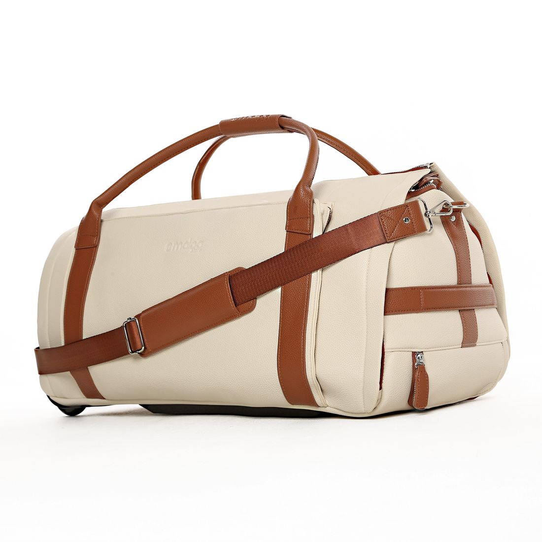 Conjunto  Bolsa de Viagem Executiva Multifuncional 9 em 1 Bege e Maletas Porta Vinho para Viagem Maloa Conjunto  Bolsa de Viagem Executiva Multifuncional 9 em 1 Bege e Maletas Porta Vinho para Viagem Maloa