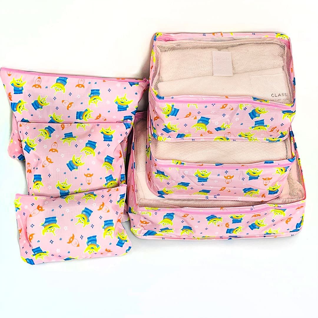 Kit Organizador De Mala 6 Peças Toy Story Rosa