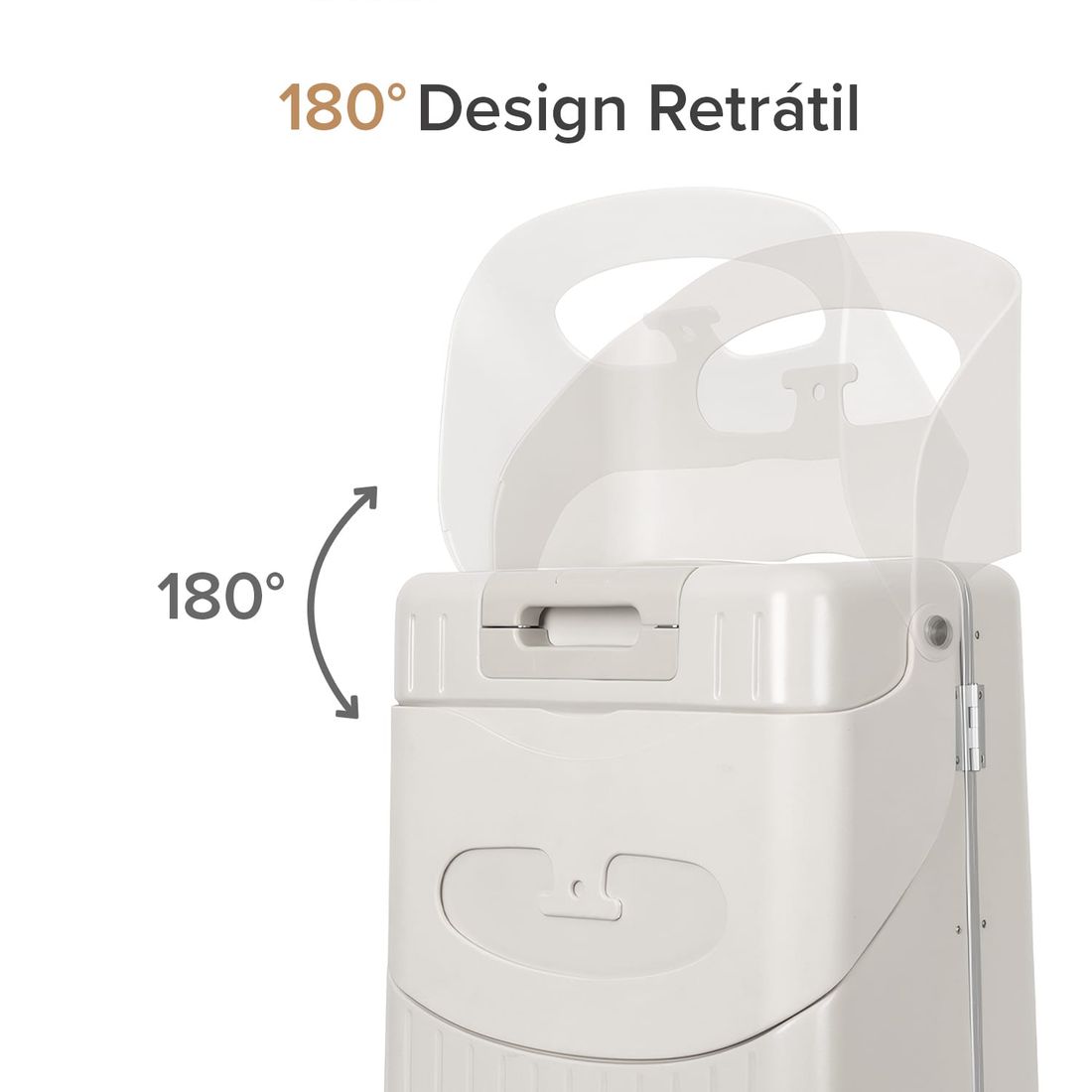 Mala de Viagem Pequena de Bordo 10 kg com Assento Infantil Policarbonato Grécia Maloa Branco Mala de Viagem Pequena de Bordo 10 kg com Assento Infantil Policarbonato Grécia Maloa Branco