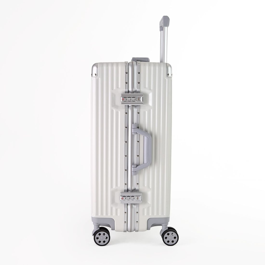 Mala de Viagem Média 23kg Policarbonato ABS Noruega Maloa Branco