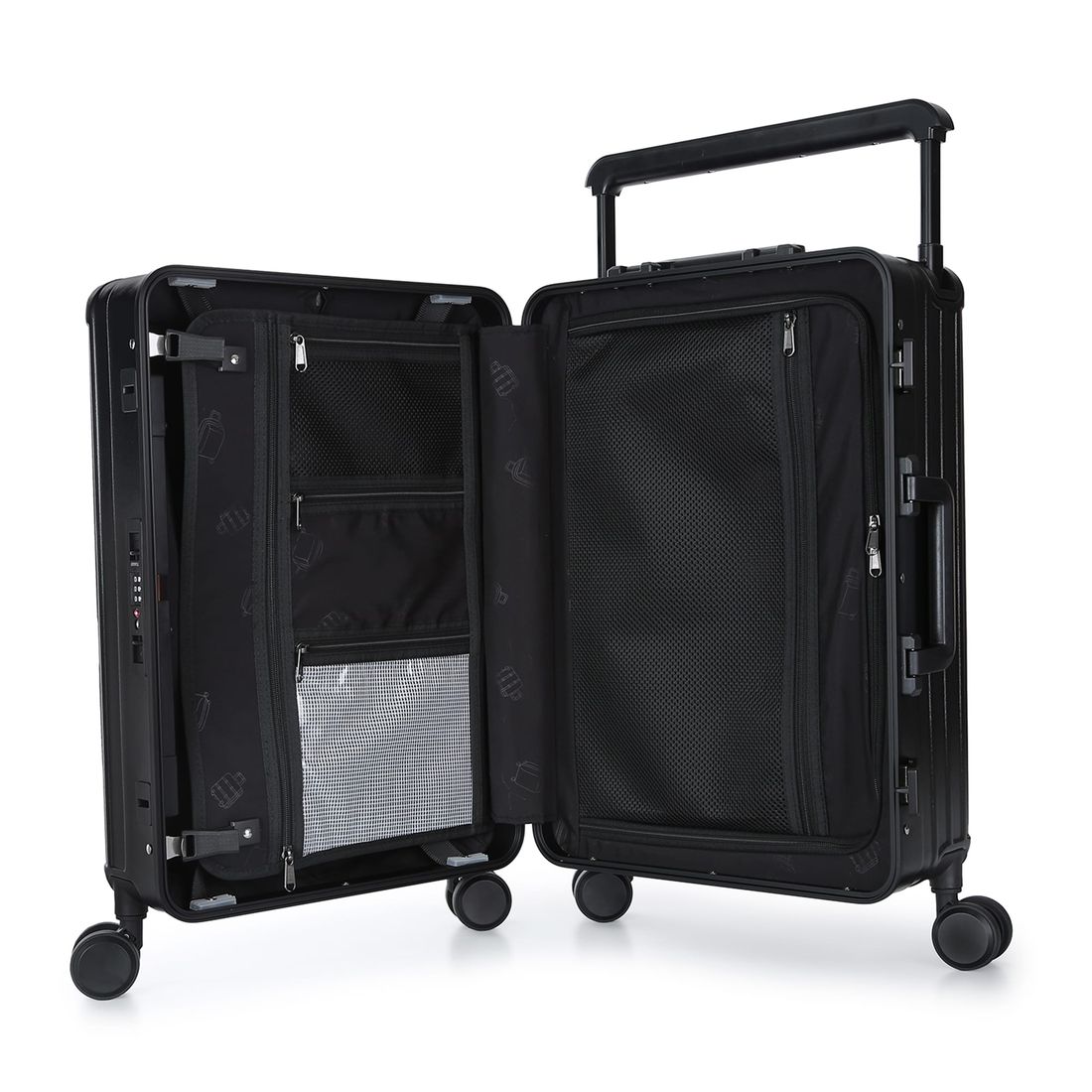 Mala de Viagem Pequena de Bordo 10 kg Policarbonato Islândia Maloa Preto Mala de Viagem Pequena de Bordo 10 kg Policarbonato Islândia Maloa Preto