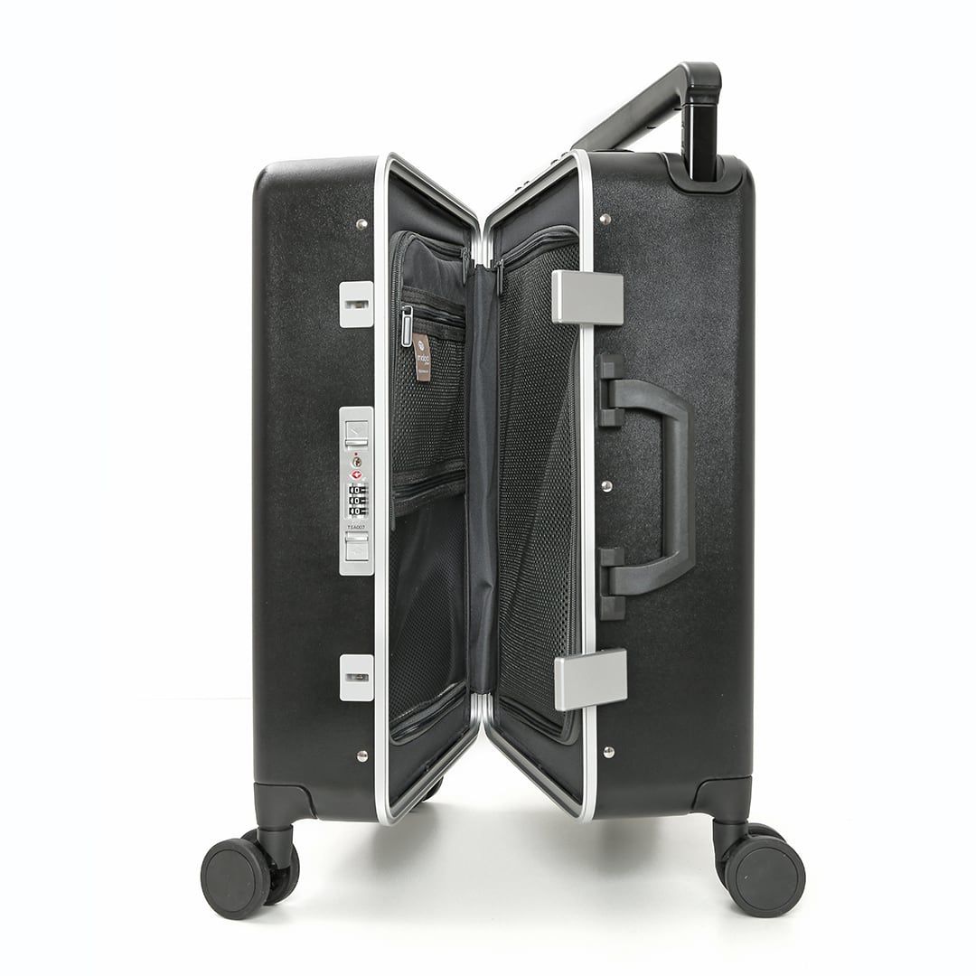 Kit de Malas de Viagem Média 23 kg e Pequena de Bordo 10kg PC Dinamarca Preto