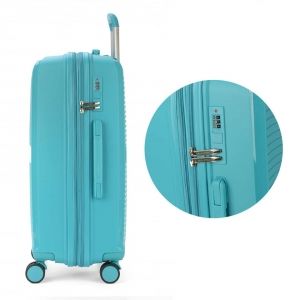 Mala de Viagem Pequena de Bordo 10kg de Bordo em Polipropileno Granada Verde Acqua com Expansor