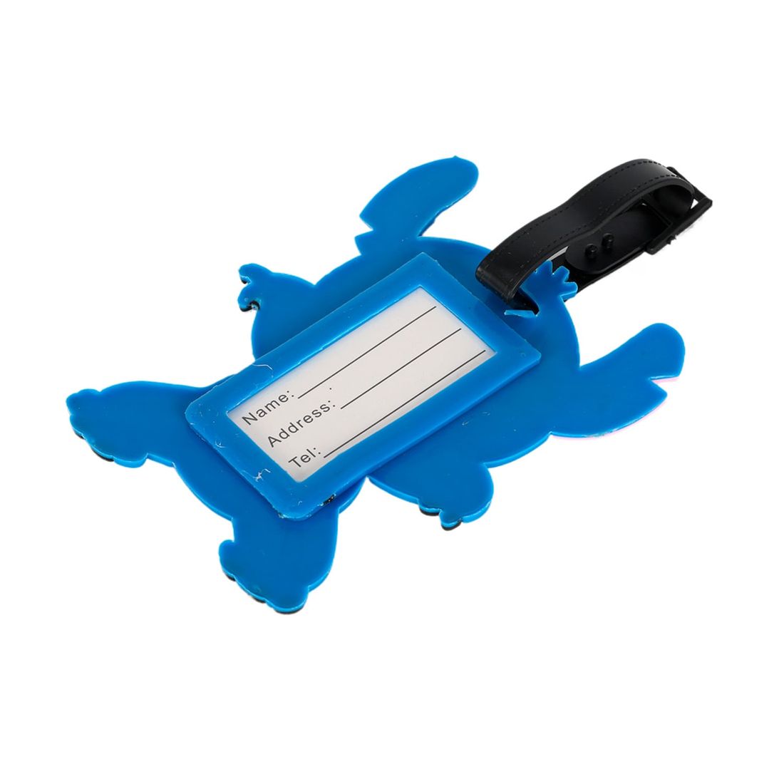 Tag Identificador de Bagagem para Malas de Viagem em PVC Stitch Brincalhão Azul