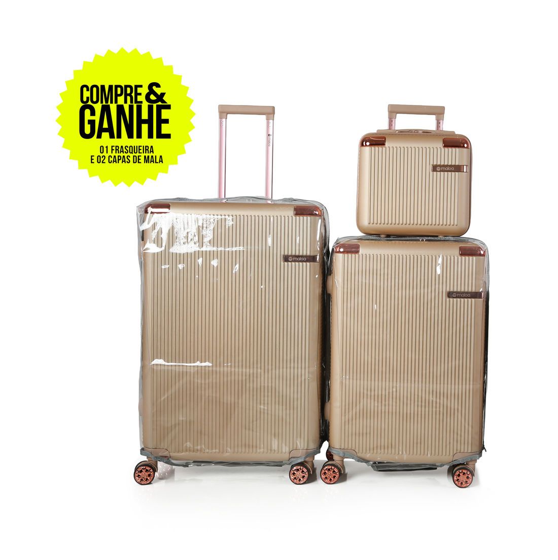 Compre Kit de Malas de Viagem Croacia Fendi Media 23kg e Grande 32kg e Leve Capa de Mala Transparente M e G Compre Kit de Malas de Viagem Croacia Fendi Media 23kg e Grande 32kg e Leve Capa de Mala Transparente M e G