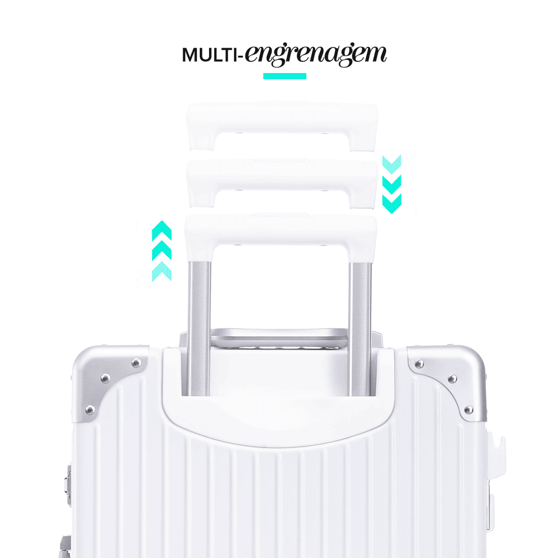 Mala de Viagem Grande 32 kg ABS Policarbonato Toronto Maloa Branco