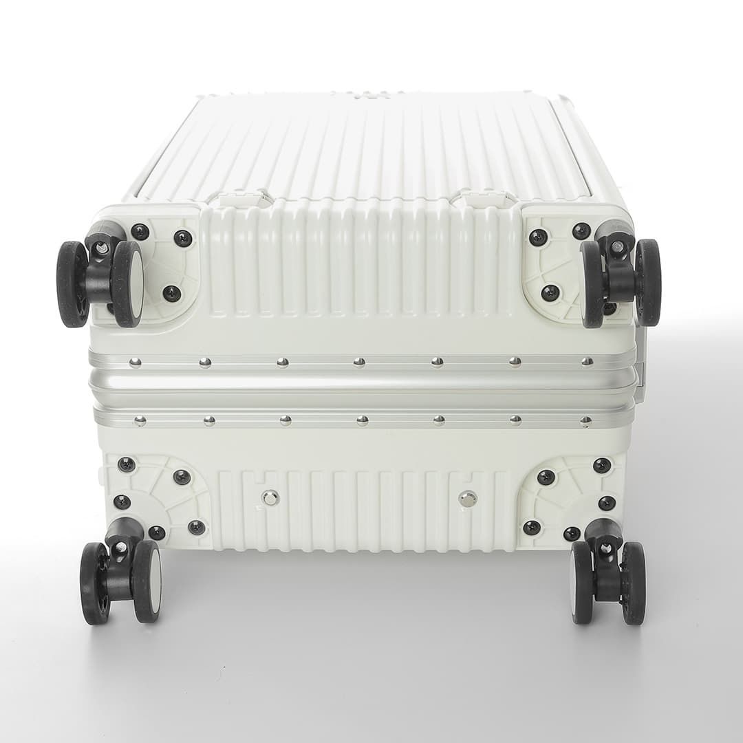 Kit de Mala Pequena de Bordo 10 kg Suécia Branco, Frasqueira Bali, Organizador Porta Sapato e Kit Frascos 7 Pcs Cinza