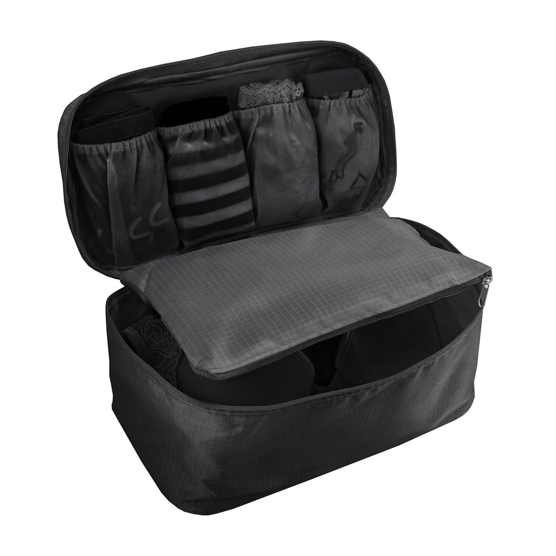 Kit de Mala Pequena de Bordo Noruega Preta e Prata, Bolsa Porta Lingerie Preto e Vinho e Kits Frasco 10 Pecas Preto e Vinho Kit de Mala Pequena de Bordo Noruega Preta e Prata, Bolsa Porta Lingerie Preto e Vinho e Kits Frasco 10 Pecas Preto e Vinho