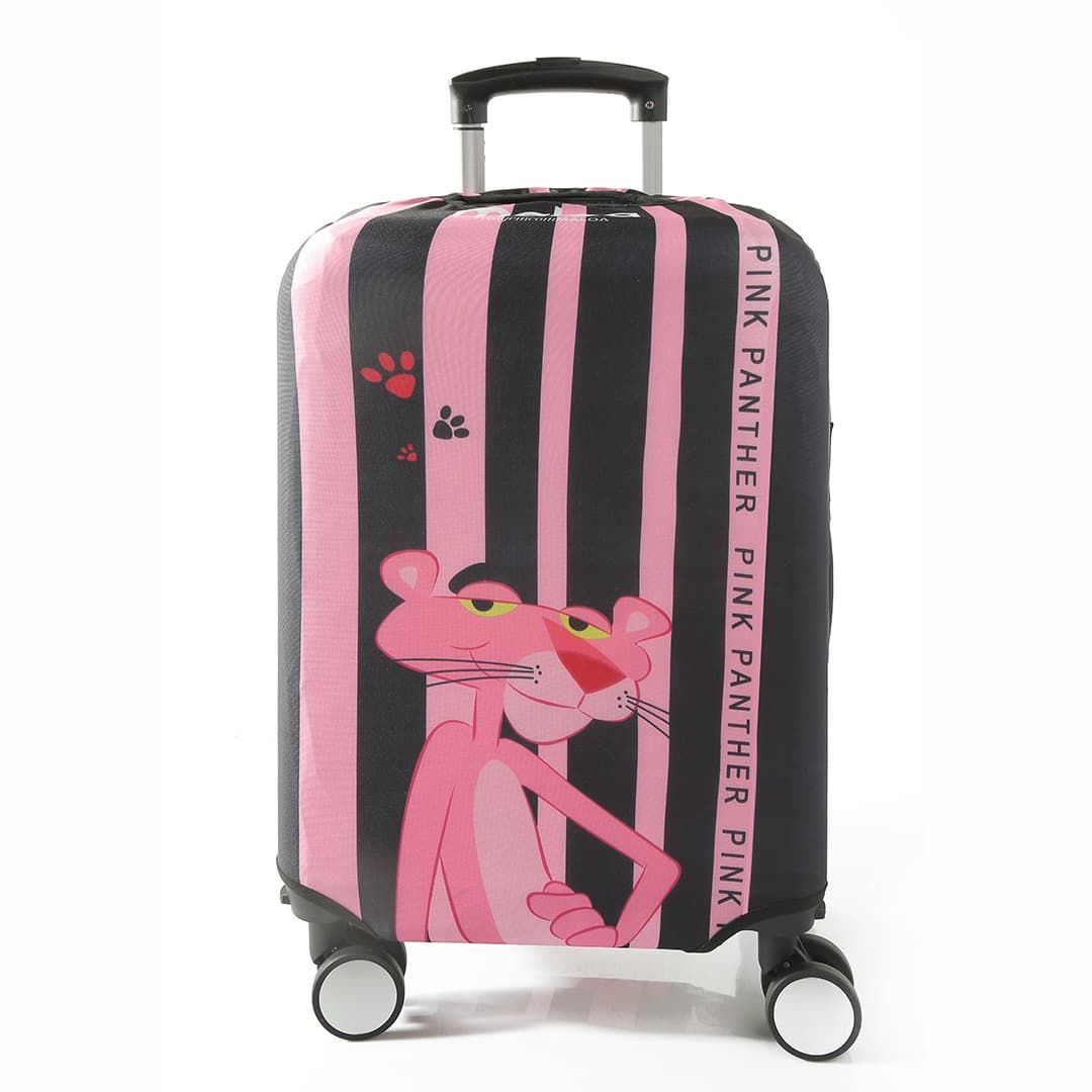 Capa de Mala Maloa Alça Tradicional Pantera Cor de Rosa Preta com Listras