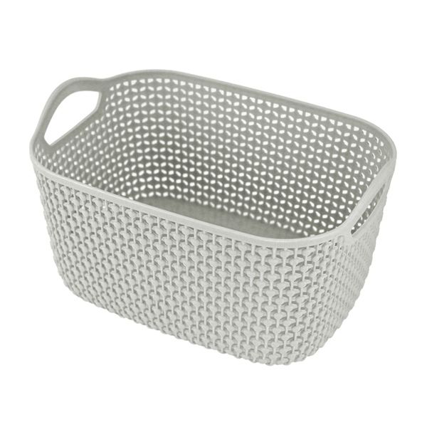 Cesto Organizador Loft Com Alça Pequena Cinza Cesto Organizador Loft Com Alça Pequena Cinza