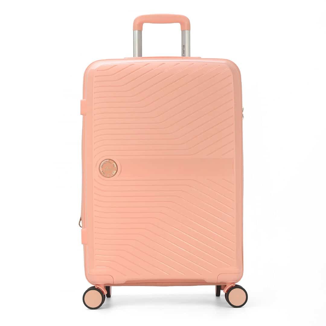 Mala De Viagem Grande 32kg em Polipropileno Granada Salmão com Expansor