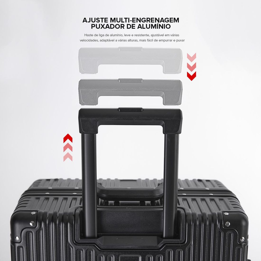 Mala de Viagem Média 23kg Policarbonato ABS Noruega Maloa Preto Mala de Viagem Média 23kg Policarbonato ABS Noruega Maloa Preto