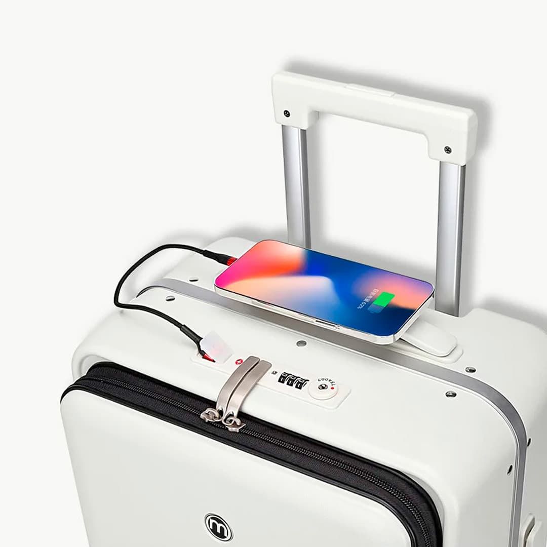 Mala de Viagem Pequena de Bordo 10 kg em Policarbonato Belgica Maloa Branco Mala de Viagem Pequena de Bordo 10 kg em Policarbonato Belgica Maloa Branco