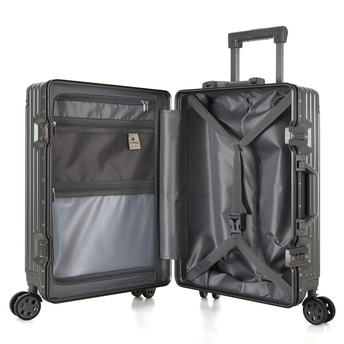 Kit de Viagem com 3 Peças Policarbonato ABS Noruega Maloa Chumbo