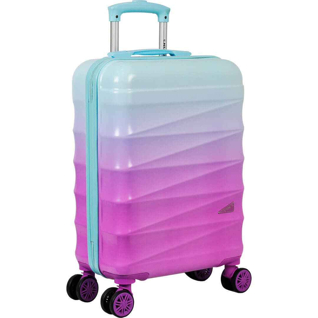 Mala De Viagem Media 23kg Gradiente Colors Policarbonato Com ABS Azul com Rosa Mala De Viagem Media 23kg Gradiente Colors Policarbonato Com ABS Azul com Rosa