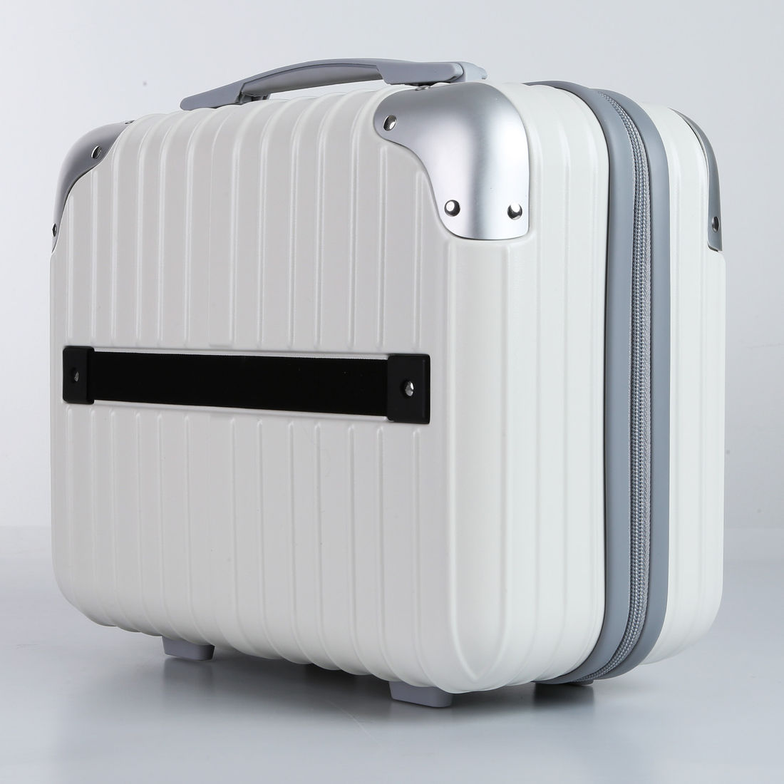 Conjunto Mala de Viagem Pequena de Bordo 10kg ABS Policarbonato com Expansor e Frasqueira Brasil Maloa Branco