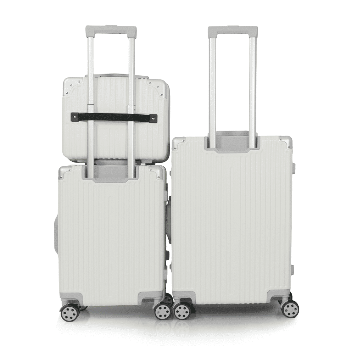 Kit de Viagem com 3 Peças Policarbonato ABS Noruega Maloa Branco