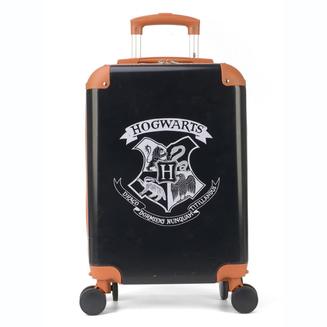 Mala de Viagem Pequena de Bordo 10kg Bordo Infantil Harry Potter Preto com Marrom