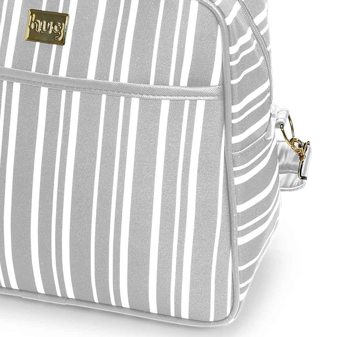 Bolsa Maternidade Listras M Cinza Bolsa Maternidade Listras M Cinza