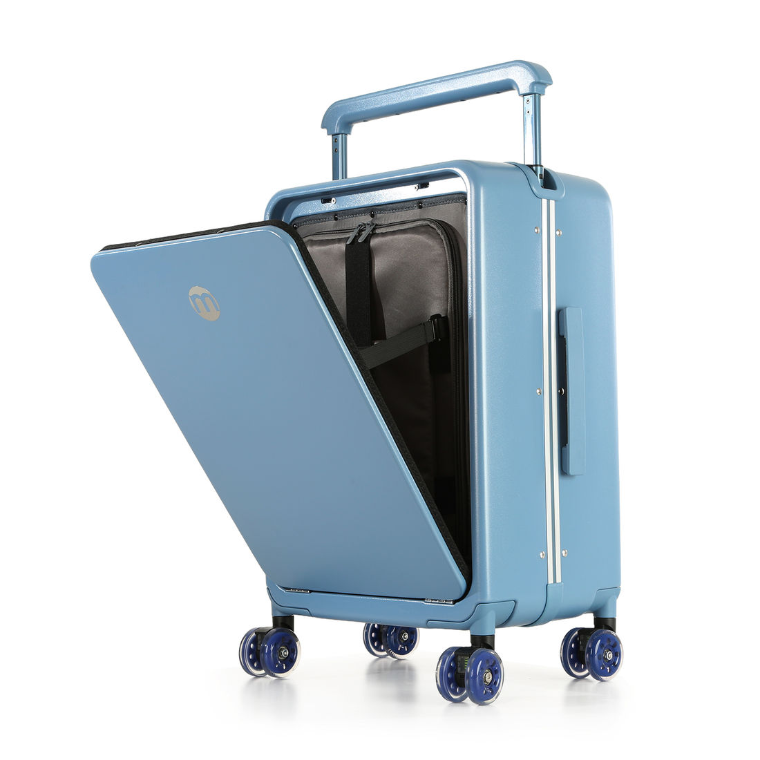 Mala de Viagem Pequena de Bordo 10 kg Policarbonato Chicago Maloa Azul