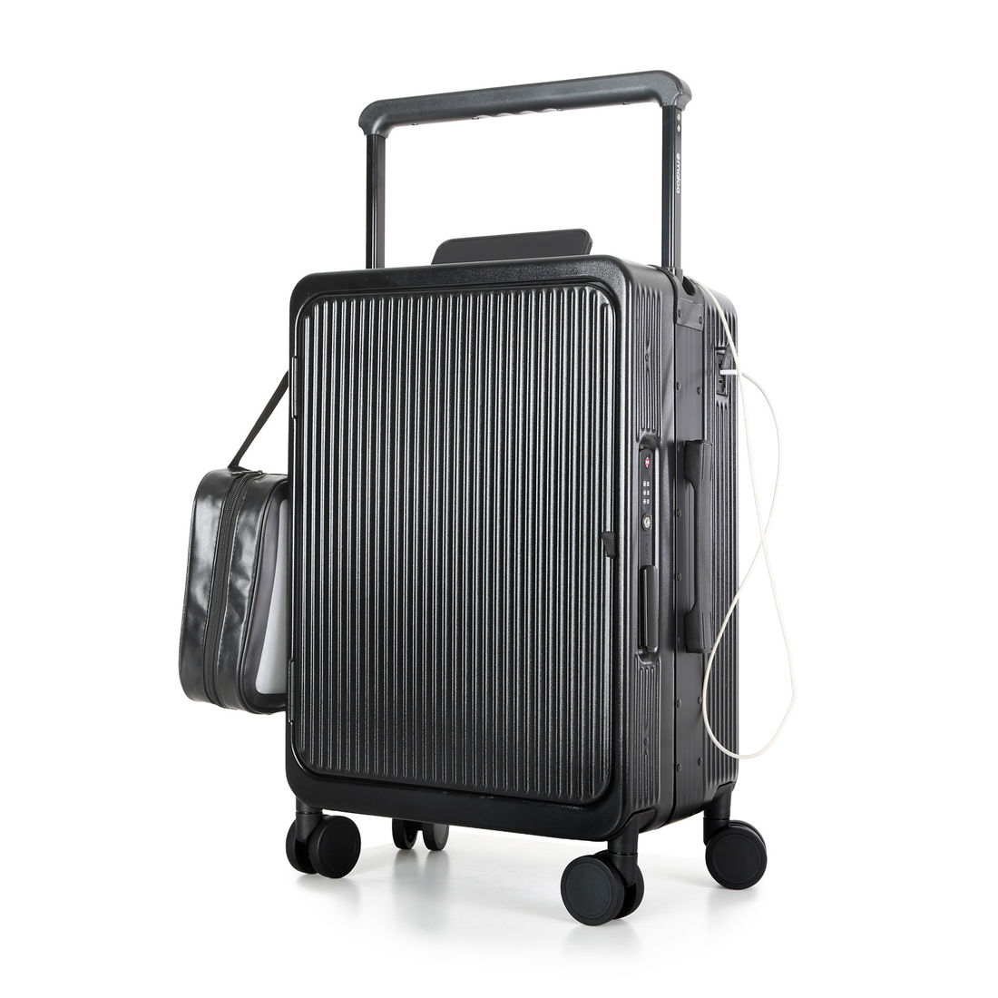 Mala de Viagem Pequena de Bordo 10 kg Policarbonato Mônaco Maloa Preto