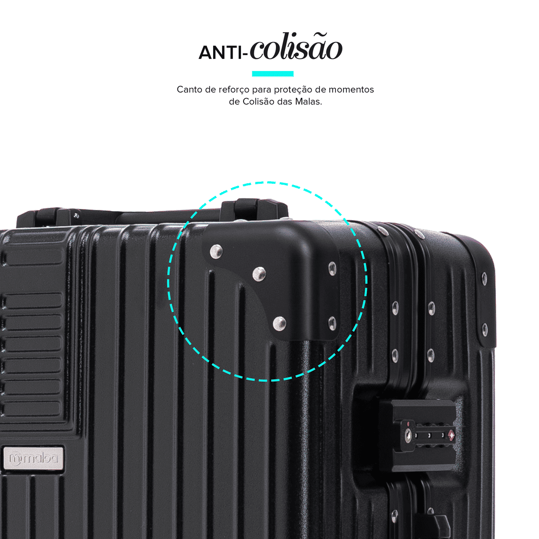 Compre Kit de Malas de Viagem Toronto Preto Media 23kg, Grande 32kg e Frasqueira e Leve 2 Capas Transparentes Preto