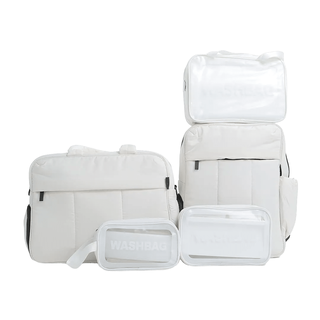 Bolsa e Mochila Confort Bag Multifuncional Maloa e WashBag Branca Bolsa e Mochila Confort Bag Multifuncional Maloa e WashBag Branca