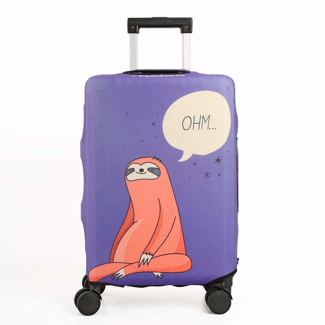 Capa de Mala Maloa Alça Tradicional Preguiça Pensador Roxo Capa de Mala Maloa Alça Tradicional Preguiça Pensador Roxo