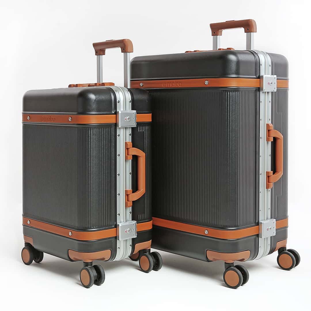 Kit Mala de Viagem Pequena 10kg e Media 23kg Policarbonato Roma Maloa Preto