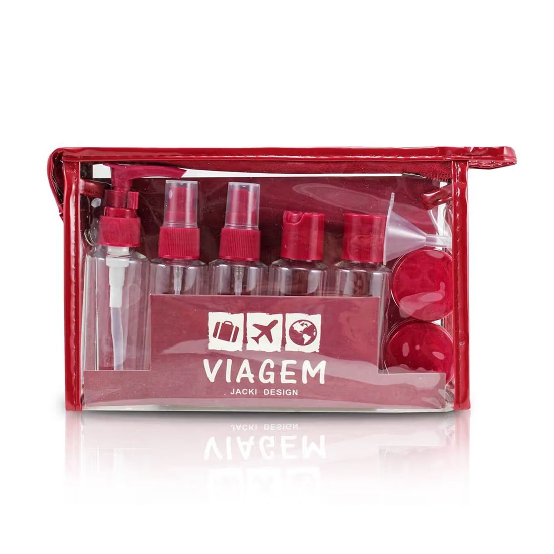 Kit de Mala Pequena de Bordo 10 kg Amsterdam, Bolsa de Mao, Saco Organizador Melancia e Kit Frasco 10 Peças Vinho