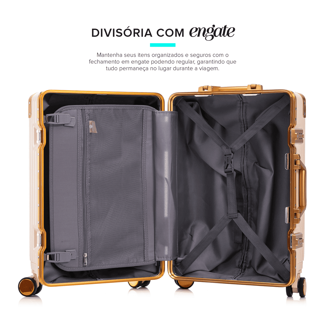 Mala de Viagem Pequena de Bordo 10 kg ABS Policarbonato Toronto Maloa Bege Mala de Viagem Pequena de Bordo 10 kg ABS Policarbonato Toronto Maloa Bege