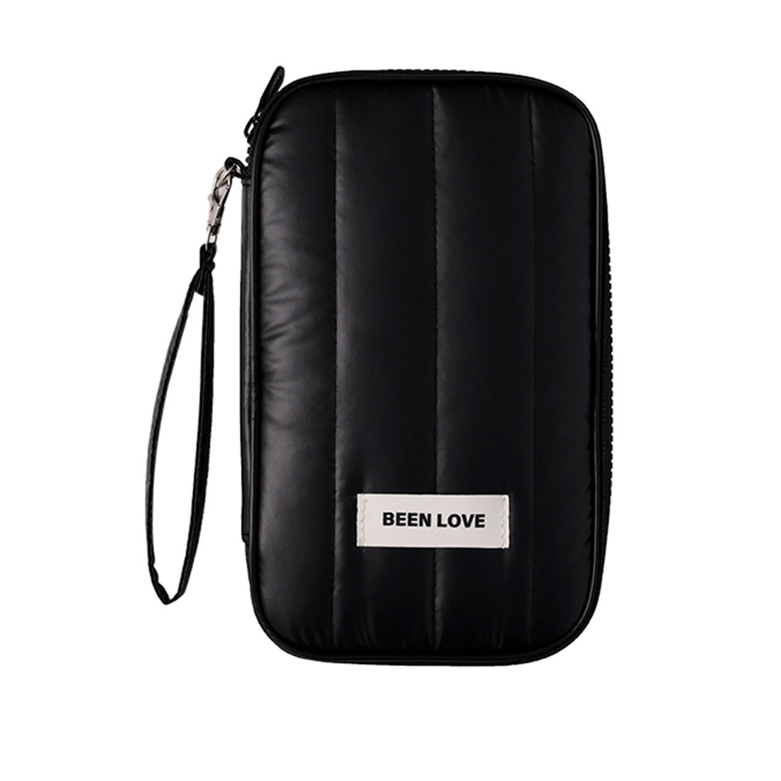 Kit de Acessórios Multifuncional com Necessaire, Porta Passaporte e Porta Notebook 14 Polegadas Puffer Maloa Preto