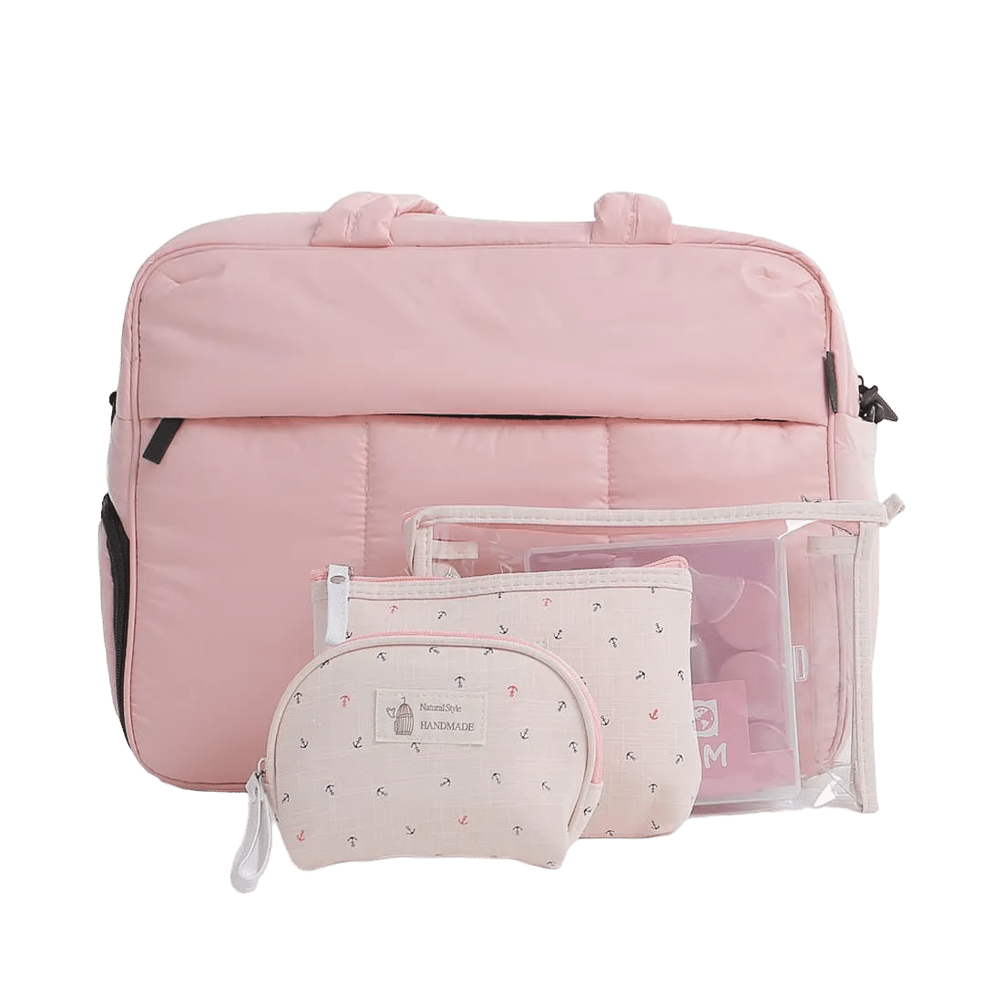 Bolsa Confort Bag Multifuncional Maloa e Kit Necessaire Handmade Rosa Bolsa Confort Bag Multifuncional Maloa e Kit Necessaire Handmade Rosa