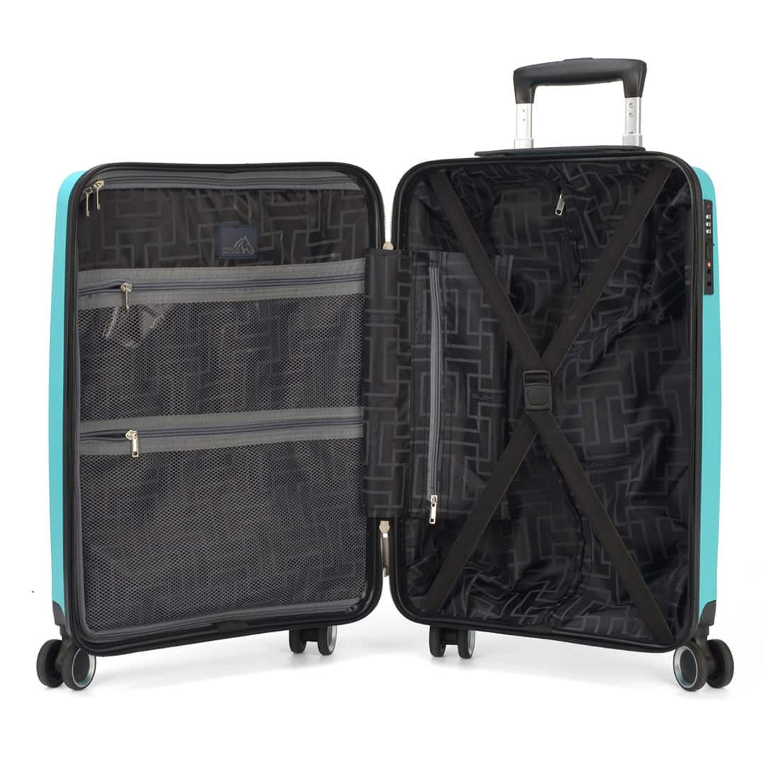 Mala De Viagem Grande 32kg em Polipropeleno Milão Azul Claro com Expansor Mala De Viagem Grande 32kg em Polipropeleno Milão Azul Claro com Expansor