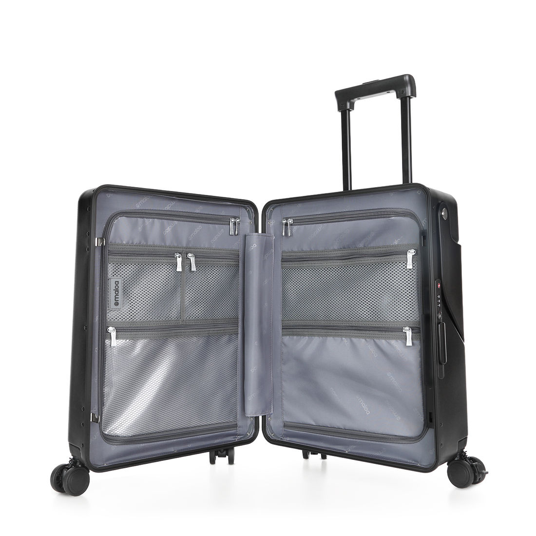 Mala de Viagem Pequena de Bordo 10 kg com Assento Infantil Policarbonato Grécia Maloa Preto Mala de Viagem Pequena de Bordo 10 kg com Assento Infantil Policarbonato Grécia Maloa Preto