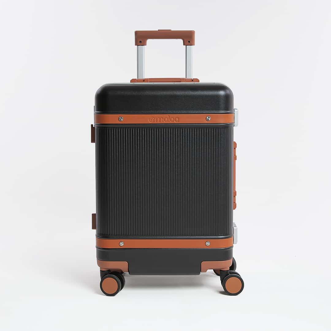 Conjunto Mala de Viagem Pequena de Bordo 10kg Policarbonato Roma e Maletas Porta Taças de Vinho para Viagem Maloa