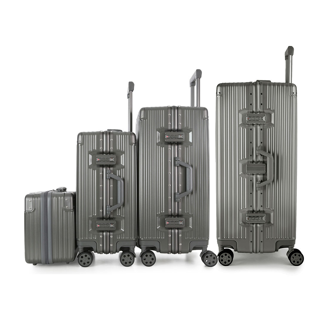 Kit de Viagem com 4 Peças Policarbonato ABS Noruega Maloa Chumbo