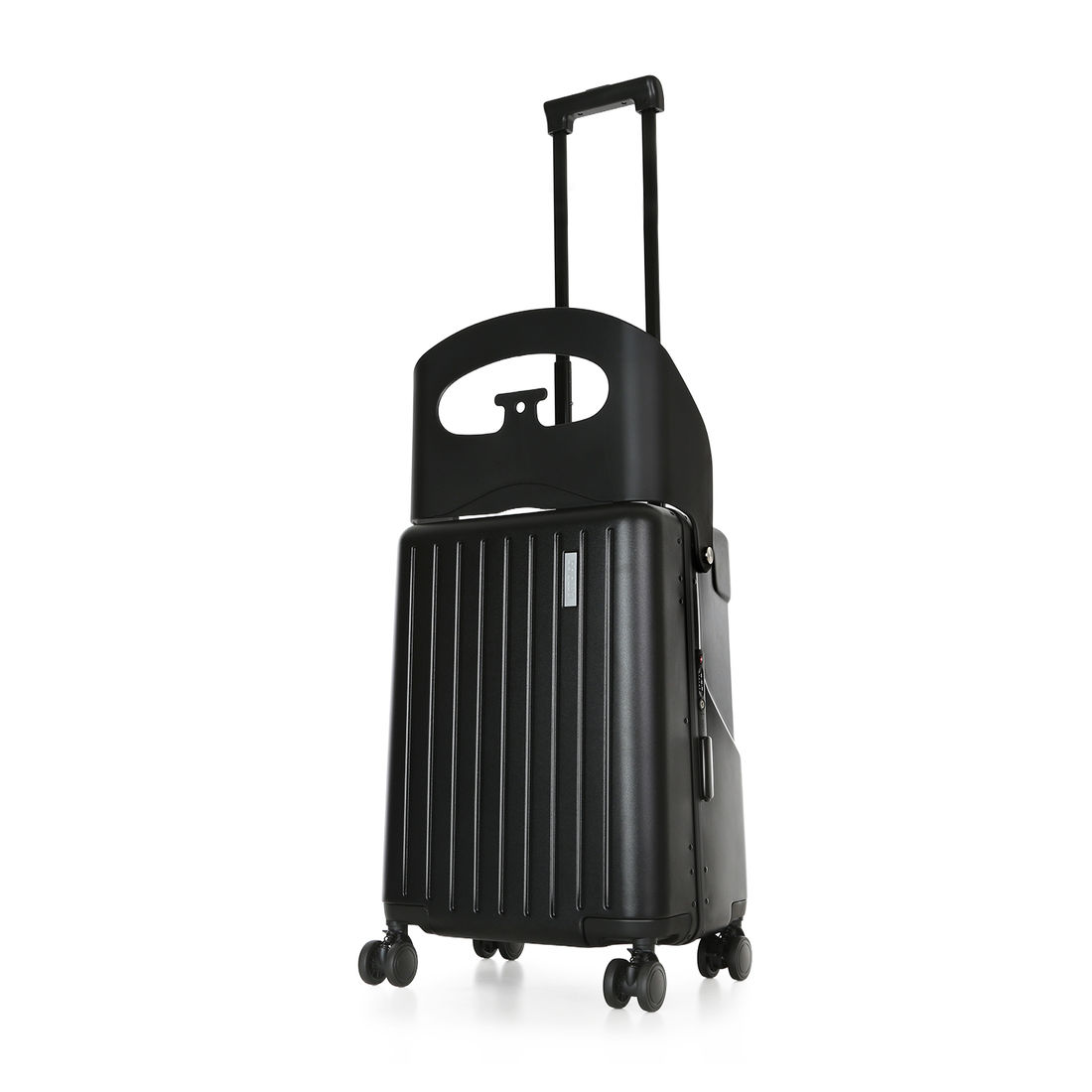 Mala de Viagem Pequena de Bordo 10 kg com Assento Infantil Policarbonato Grécia Maloa Preto Mala de Viagem Pequena de Bordo 10 kg com Assento Infantil Policarbonato Grécia Maloa Preto