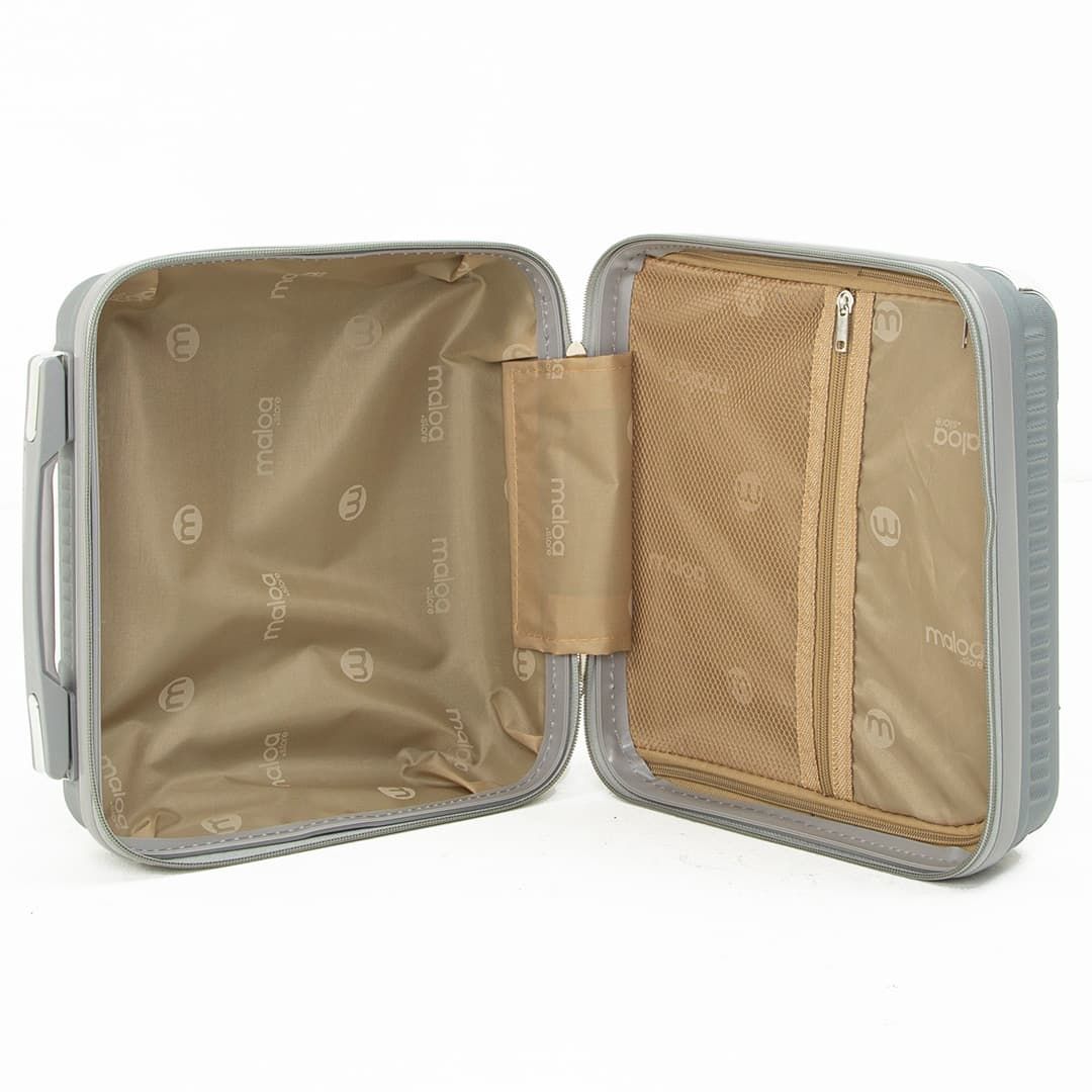 Compre Mala de Viagem Croácia Prata Grande 32kg em ABS e Ganhe Frasqueira Compre Mala de Viagem Croácia Prata Grande 32kg em ABS e Ganhe Frasqueira