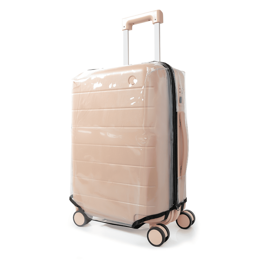 Capa de Mala Maloa Alça Tradicional Transparente Preto para Toronto e Croácia - G-32kg Capa de Mala Maloa Alça Tradicional Transparente Preto para Toronto e Croácia - G-32kg