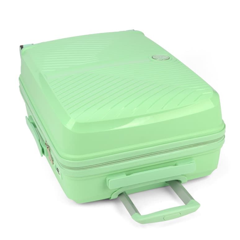 Mala De Viagem Grande 32kg em Polipropeleno Granada Verde com Expansor