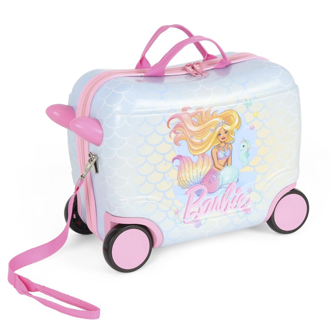Mala de Viagem Infantil de Bordo em PC Barbie Sereia Verde Mala de Viagem Infantil de Bordo em PC Barbie Sereia Verde
