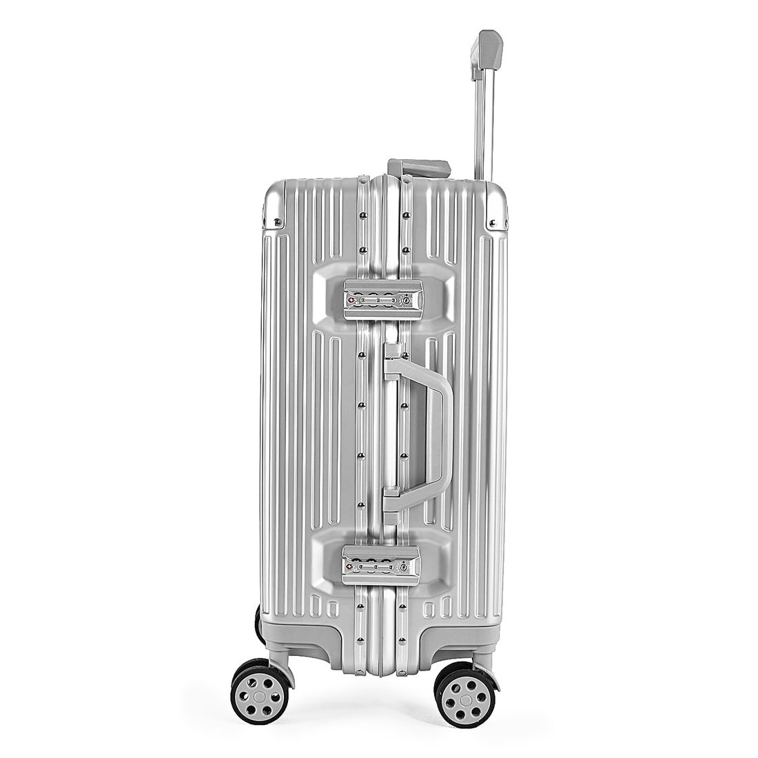 Mala de Viagem Pequena de Bordo 10kg Policarbonato ABS Noruega Maloa Prata