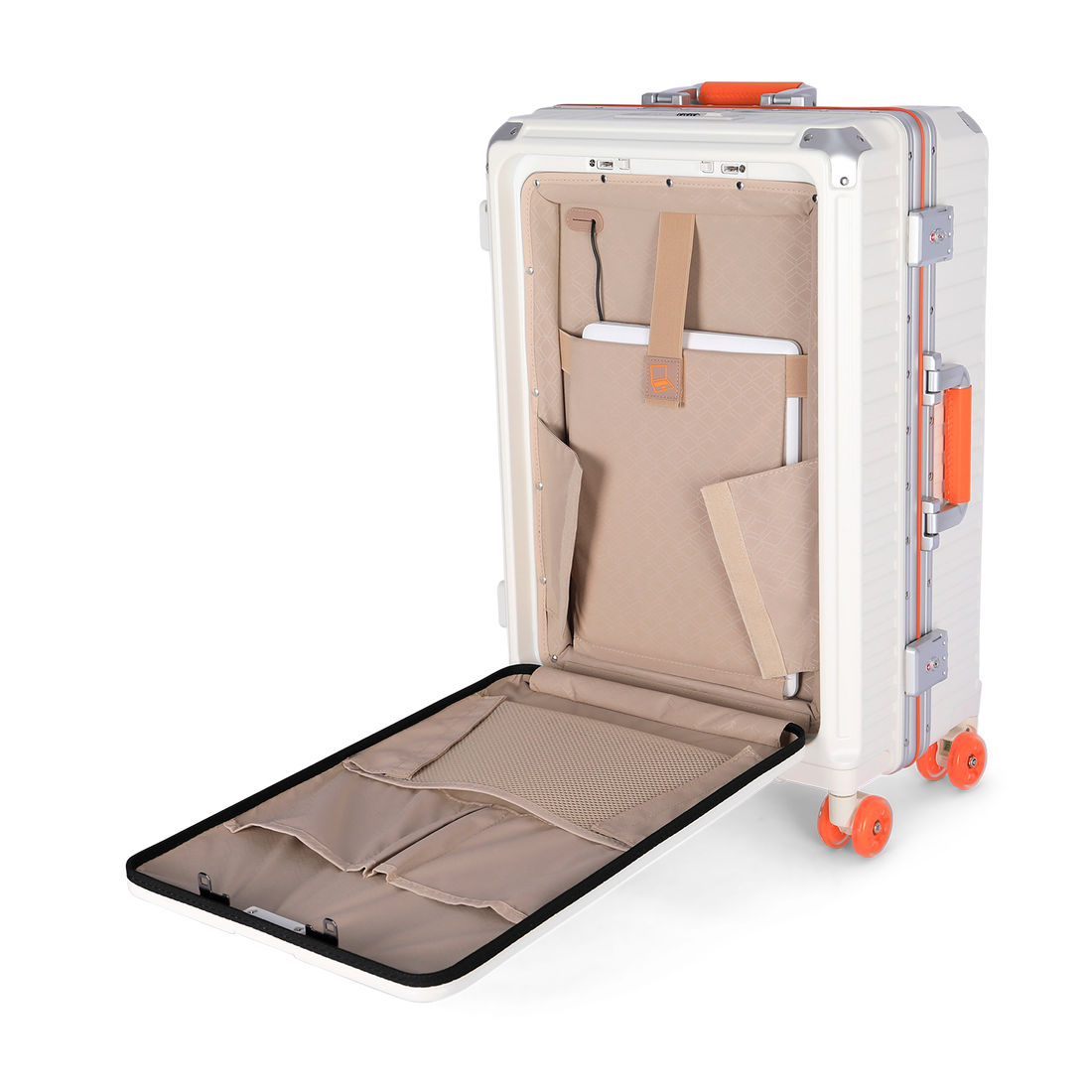 Mala de Viagem Pequena de Bordo 10kg em Policarbonato Brooklyn Maloa Branco