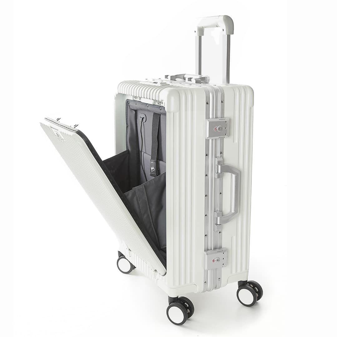 Kit de Mala Pequena de Bordo 10 kg Suécia Branco, Frasqueira Bali, Organizador Porta Sapato e Kit Frascos 7 Pcs Cinza